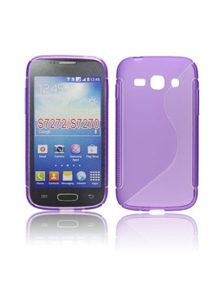 CUSTODIA GEL TPU SILICONE DOUBLE per SAMSUNG S7270 GALAXY ACE 3, S7272, S7275 COLORE VIOLA