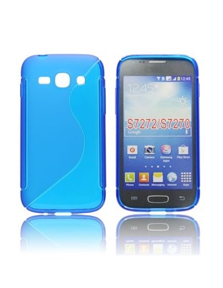 CUSTODIA GEL TPU SILICONE DOUBLE per SAMSUNG S7270 GALAXY ACE 3, S7272, S7275 COLORE BLU