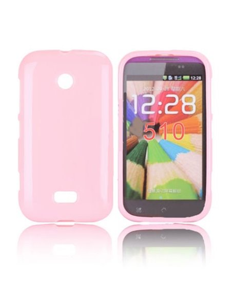 CUSTODIA GEL TPU SILICONE LUCIDA NOKIA LUMIA 510 COLORE ROSA