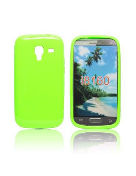 CUSTODIA GEL TPU SILICONE LUCIDA per SAMSUNG I8160 GALAXY ACE 2 COLORE VERDE