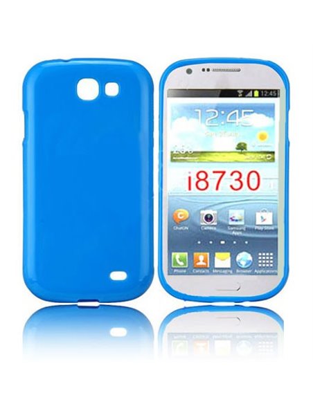 CUSTODIA GEL TPU SILICONE LUCIDA per SAMSUNG I8730 GALAXY EXPRESS COLORE BLU