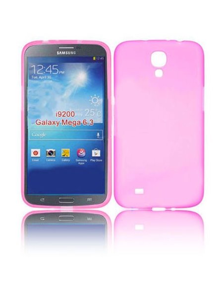 CUSTODIA GEL TPU SILICONE LUCIDA per SAMSUNG I9200 GALAXY MEGA 6.3' POLLICI, I9205 COLORE ROSA