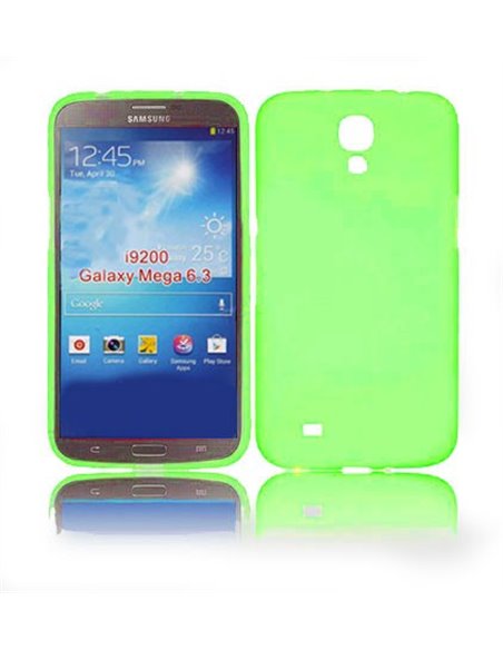 CUSTODIA GEL TPU SILICONE LUCIDA per SAMSUNG I9200 GALAXY MEGA 6.3' POLLICI, I9205 COLORE VERDE