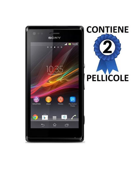 PELLICOLA PROTEGGI DISPLAY SONY XPERIA M, C1904, C1905, C2004, C2005 CONFEZIONE 2 PEZZI