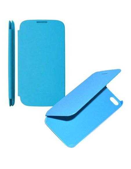 CUSTODIA ORIZZONTALE FLIP COVER per APPLE IPHONE 5, 5S COLORE AZZURRO