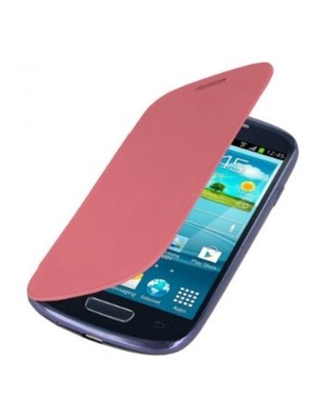 CUSTODIA ORIZZONTALE FLIP COVER per SAMSUNG I8190 GALAXY S3 MINI COLORE ROSA