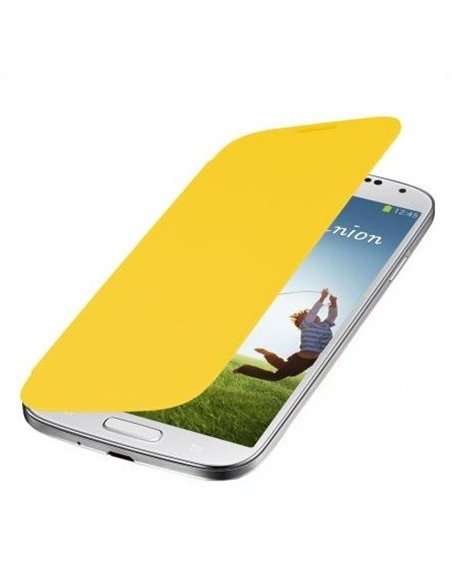 CUSTODIA ORIZZONTALE FLIP COVER per SAMSUNG I9500 GALAXY S4, I9505, I9502 COLORE GIALLO