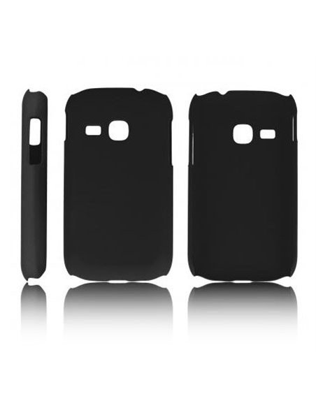 CUSTODIA BACK RIGIDA per SAMSUNG S6310 GALAXY YOUNG, S6312 GALAXY YOUNG DUOS COLORE NERO