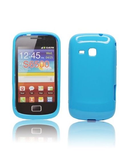 CUSTODIA GEL TPU SILICONE LUCIDA per SAMSUNG S6500 GALAXY MINI 2 COLORE BLU