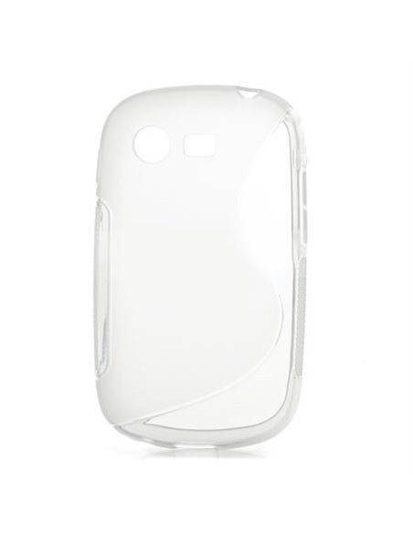 CUSTODIA GEL TPU SILICONE DOUBLE per SAMSUNG S5280 GALAXY STAR, S5282 COLORE BIANCO - TRASPARENTE