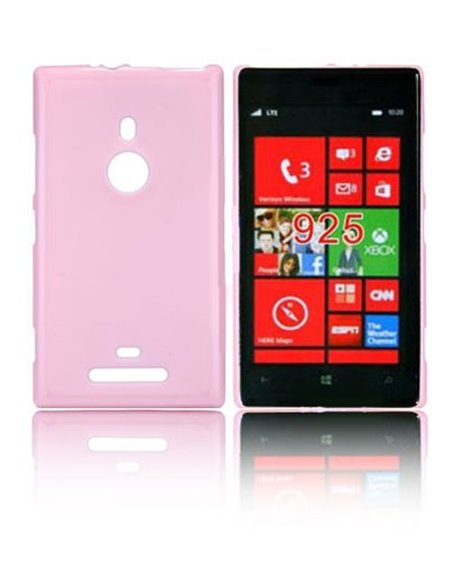 CUSTODIA GEL TPU SILICONE LUCIDA per NOKIA LUMIA 925 COLORE ROSA
