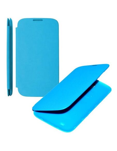 CUSTODIA ORIZZONTALE FLIP COVER per LG OPTIMUS L3, E400 COLORE AZZURRO