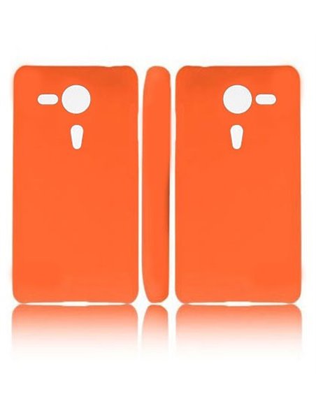 CUSTODIA BACK RIGIDA per SONY XPERIA SP HSPA C5302, LTE C5306, LTE C5303, M35H COLORE ARANCIONE