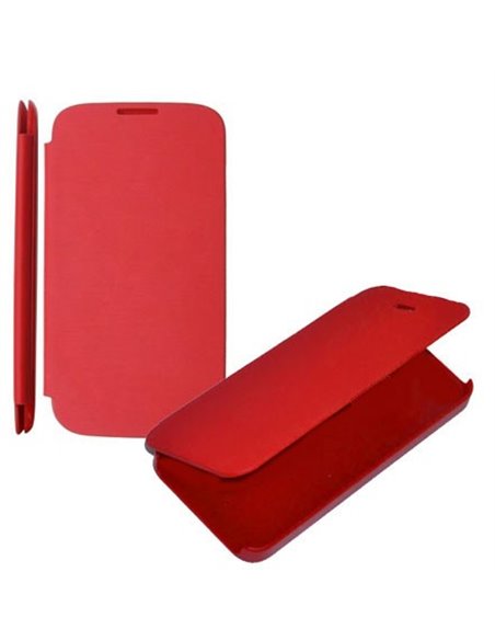 CUSTODIA ORIZZONTALE FLIP COVER per SONY XPERIA E, C1504, C1505, C1604, C1605 COLORE ROSSO