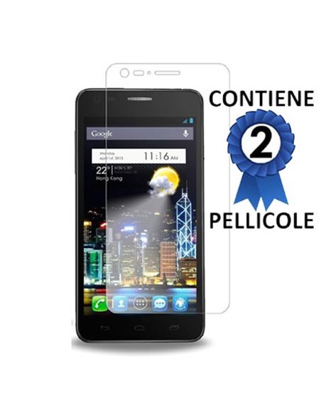 PELLICOLA PROTEGGI DISPLAY ALCATEL ONE TOUCH 6033 IDOL ULTRA CONFEZIONE 2 PEZZI