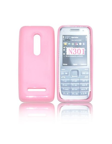 CUSTODIA GEL TPU SILICONE LUCIDA NOKIA 301 COLORE ROSA