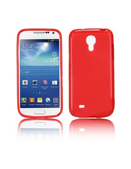 CUSTODIA GEL TPU SILICONE LUCIDA per SAMSUNG I9190 GALAXY S4 MINI, I9192, I9195 COLORE ROSSO