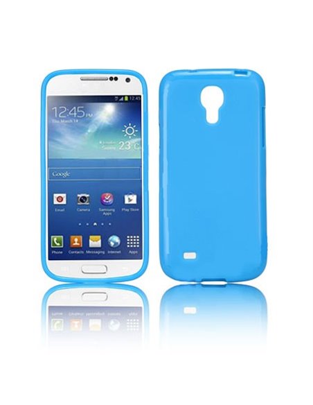 CUSTODIA GEL TPU SILICONE LUCIDA per SAMSUNG I9190 GALAXY S4 MINI, I9192, I9195 COLORE BLU