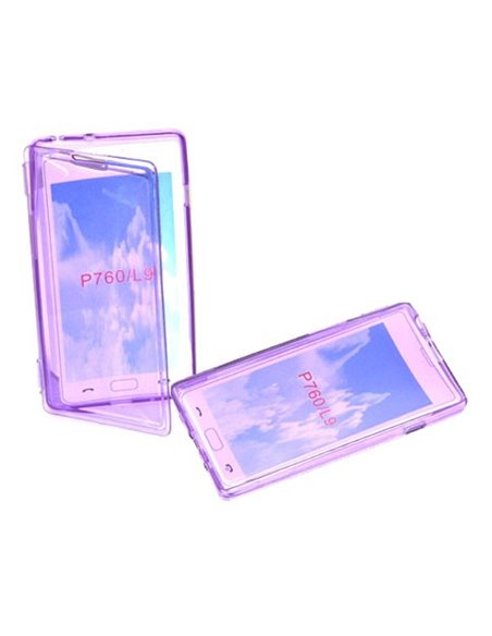 CUSTODIA GEL TPU SILICONE FLIP BOOK per LG OPTIMUS L9, P760 COLORE VIOLA