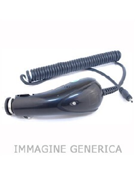 CARICATORE AUTO per ALCATEL OT-735, OT-156 , OT-E259 - CAVO A SPIRALE COLORE NERO - SEGUE COMPATIBILITA'.. (CA05.511)