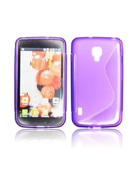 CUSTODIA GEL TPU SILICONE DOUBLE per LG L7 II, P710 COLORE VIOLA