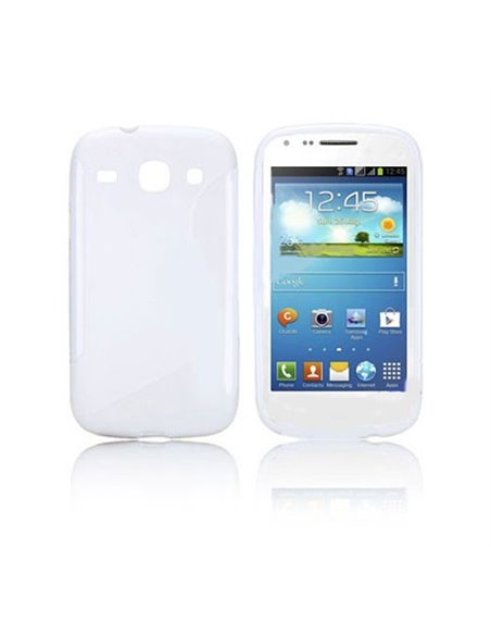 CUSTODIA GEL TPU SILICONE per SAMSUNG I8260 GALAXY CORE, I8262 COLORE BIANCO