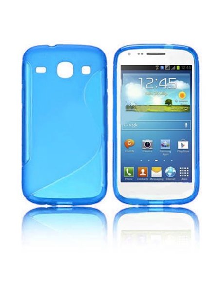 CUSTODIA GEL TPU SILICONE per SAMSUNG I8260 GALAXY CORE, I8262 COLORE BLU