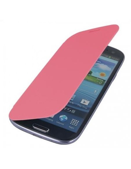 CUSTODIA ORIZZONTALE FLIP COVER per SAMSUNG I9300 GALAXY S3 COLORE ROSA