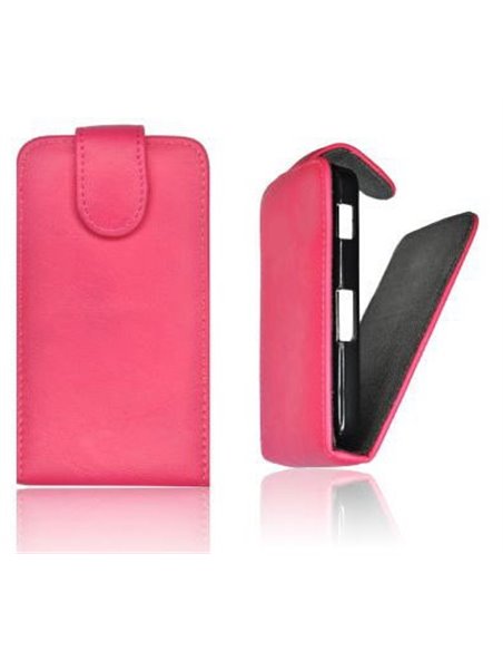 CUSTODIA VERTICALE FLIP SIMILPELLE per HUAWEI ASCEND G300, U8818, U8815 COLORE ROSA