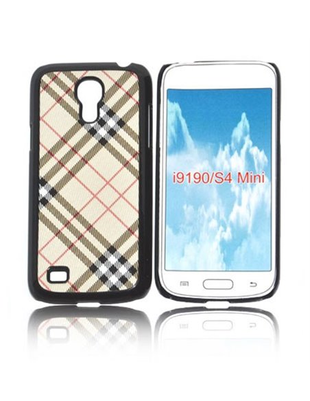 CUSTODIA BACK RIGIDA per SAMSUNG I9190 GALAXY S4 MINI, I9192, I9195 FANTASIA SCOZZESE COLORE BEIGE