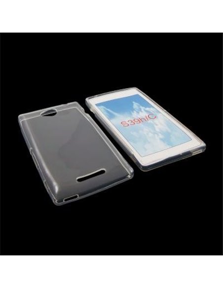 CUSTODIA GEL TPU SILICONE per SONY XPERIA C, C2305, S39H COLORE BIANCO