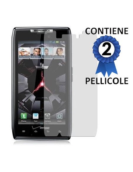 PELLICOLA PROTEGGI DISPLAY MOTOROLA DROID MAXX CONFEZIONE 2 PEZZI