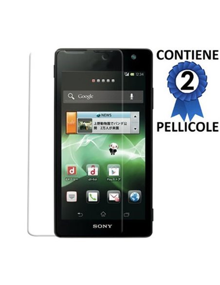 PELLICOLA PROTEGGI DISPLAY SONY XPERIA GX, SO-04D CONFEZIONE 2 PEZZI