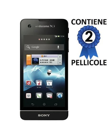 PELLICOLA PROTEGGI DISPLAY SONY XPERIA SX, SO-05D CONFEZIONE 2 PEZZI