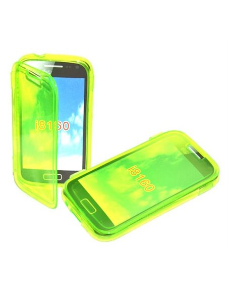 CUSTODIA GEL TPU SILICONE FLIP BOOK per SAMSUNG I8160 GALAXY ACE 2 COLORE VERDE