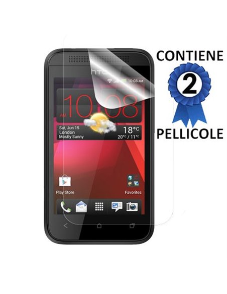 PELLICOLA PROTEGGI DISPLAY HTC DESIRE 200 CONFEZIONE 2 PEZZI