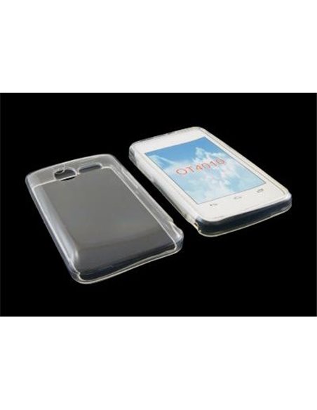 CUSTODIA GEL TPU SILICONE SEMI-RIGIDA per VODAFONE SMART MINI 875, ALCATEL ONE TOUCH T'POP, 4010D, 4010E COLORE BIANCO