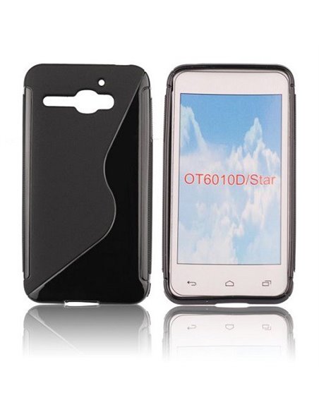 CUSTODIA GEL TPU SILICONE DOUBLE per ALCATEL ONE TOUCH STAR 6010 COLORE NERO