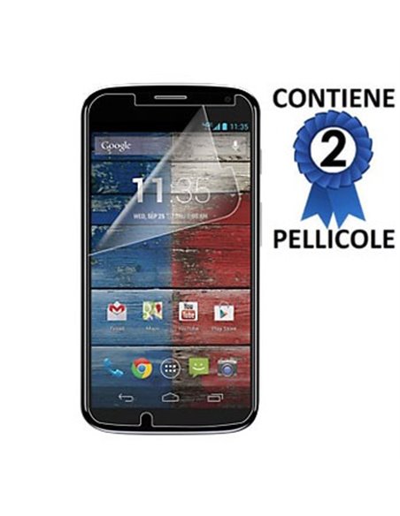 PELLICOLA PROTEGGI DISPLAY MOTOROLA MOTO X CONFEZIONE 2 PEZZI