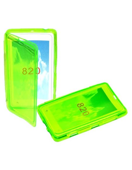 CUSTODIA GEL TPU SILICONE FLIP BOOK per NOKIA LUMIA 820 COLORE VERDE