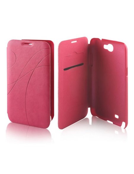 CUSTODIA FLIP BOOK PELLE per SAMSUNG I9500 GALAXY S4, I9505, I9502 CON PORTA CARTE FANTASIA GROOVE COLORE ROSA