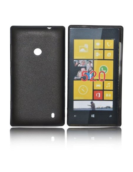 CUSTODIA BACK RIGIDA SLIM DA 0,35mm per NOKIA LUMIA 520, LUMIA 525 COLORE NERO