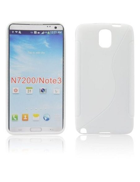 CUSTODIA GEL TPU SILICONE DOUBLE per SAMSUNG GALAXY NOTE 3, N9000, N9002, N9005 COLORE BIANCO