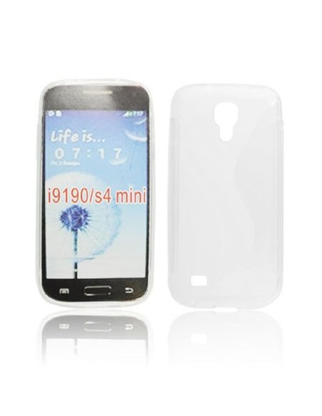 CUSTODIA GEL TPU SILICONE DOUBLE per SAMSUNG I9190 GALAXY S4 MINI, I9192, I9195 COLORE BIANCO