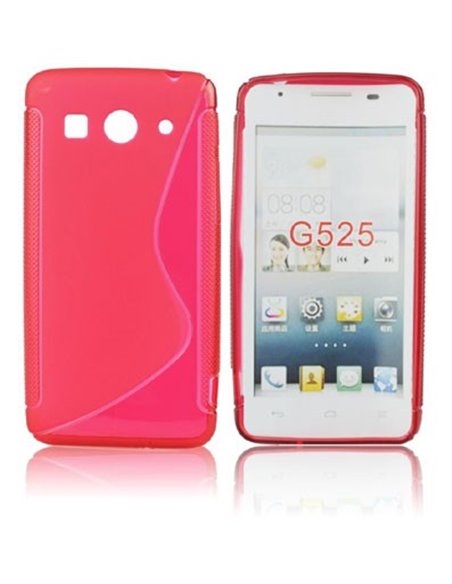 CUSTODIA GEL TPU SILICONE DOUBLE per HUAWEI ASCEND G525 COLORE ROSSO