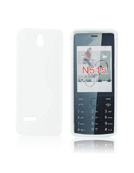 CUSTODIA GEL TPU SILICONE DOUBLE per NOKIA 515 COLORE BIANCO