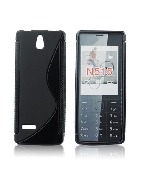 CUSTODIA GEL TPU SILICONE DOUBLE per NOKIA 515 COLORE NERO