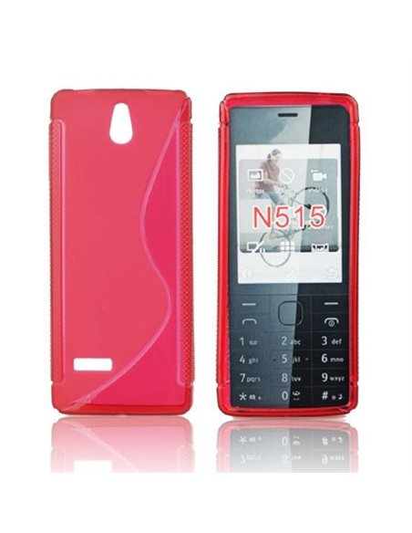 CUSTODIA GEL TPU SILICONE DOUBLE per NOKIA 515 COLORE ROSSO