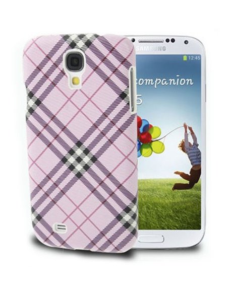 CUSTODIA BACK RIGIDA per SAMSUNG I9500 GALAXY S4, I9505, I9502 FANTASIA SCOZZESE COLORE VIOLA