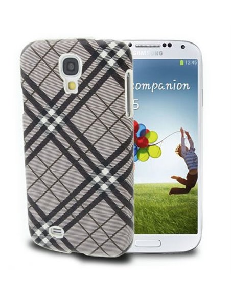 CUSTODIA BACK RIGIDA per SAMSUNG I9500 GALAXY S4, I9505, I9502 FANTASIA SCOZZESE COLORE MARRONE SCURO